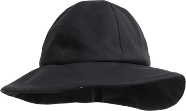 Black Cotton Wide Brim Bucket Hat