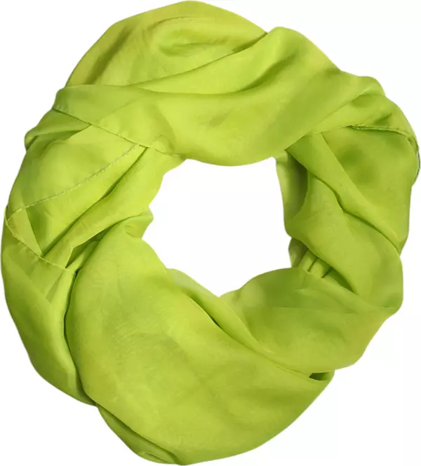 Green Silk Rectangle Wrap Shawl Neck Warmer Scarf