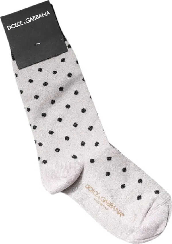 Gray Viscose Stretch Dotted Socks