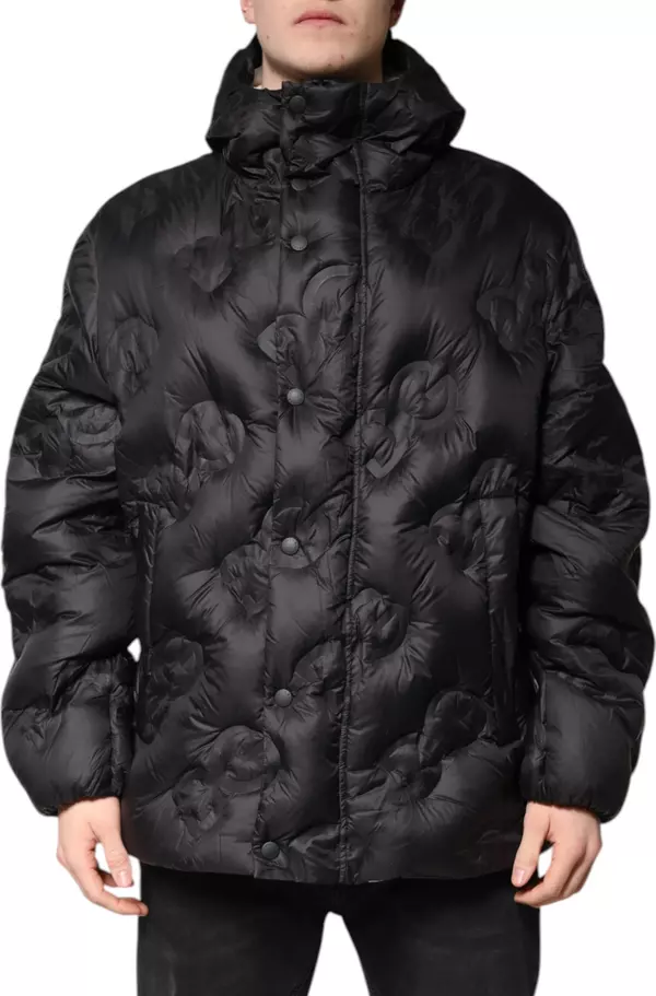 Black Hooded Parka Coat Winter Jacket