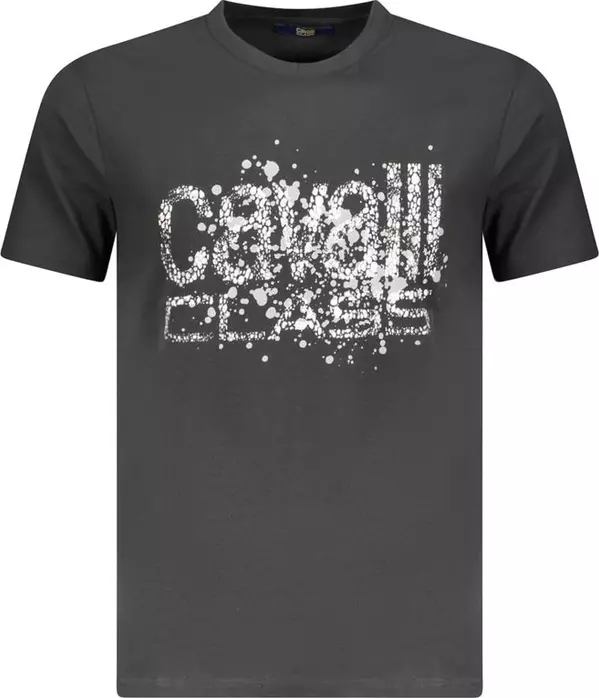 Black Cotton Men T-Shirt