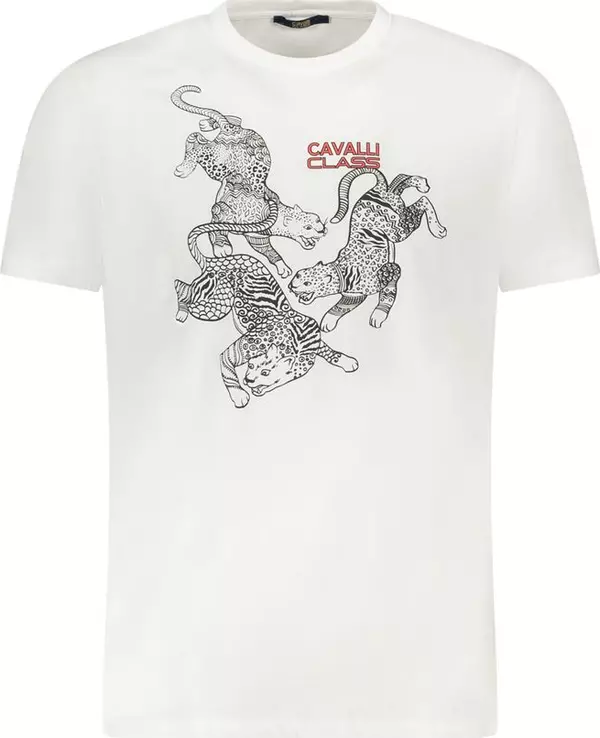 White Cotton Men T-Shirt