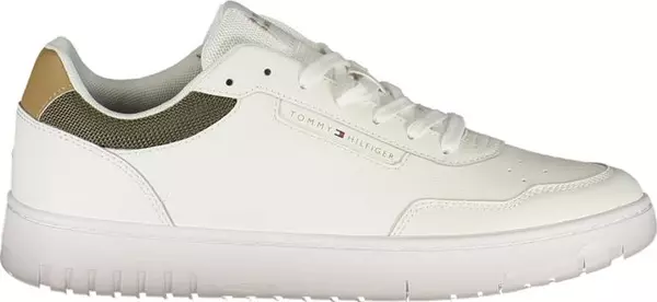 White Polyester Men Sneaker