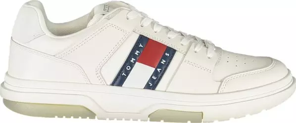White Polyurethane Men Sneaker
