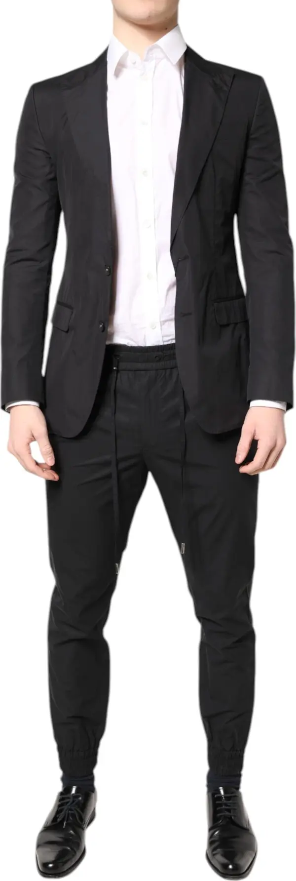 Black Cotton TAORMINA Formal 2 Piece Suit