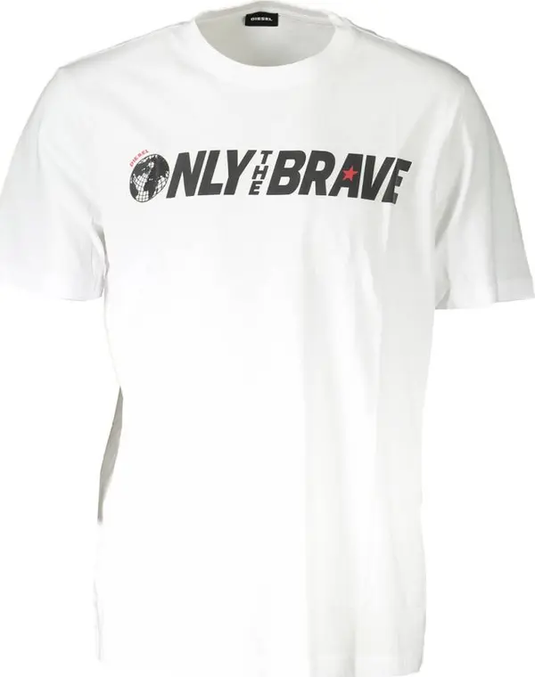 White Cotton Men T-Shirt