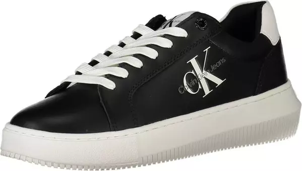 Black Leather Women Sneaker