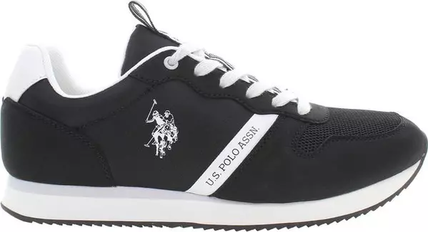Black Polyester Men's Sneaker