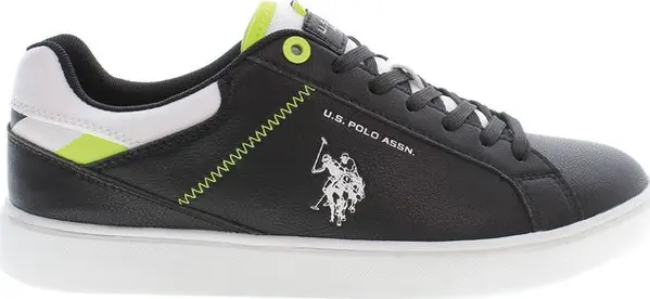 Black Polyester Men's Sneaker