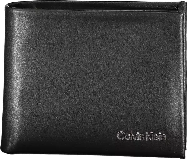Black Polyurethane Men Wallet