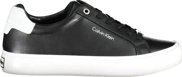 Black Leather Women Sneaker