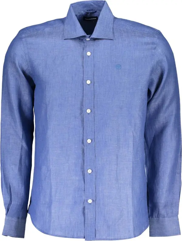 Blu Linen Men Shirt