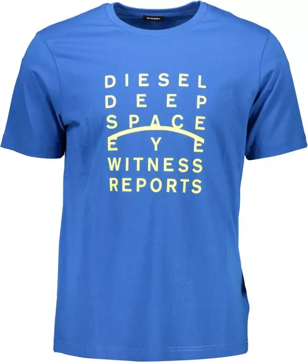 Blu Cotton Men T-Shirt
