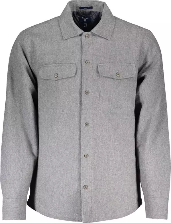 Grigio Cotton Men Shirt