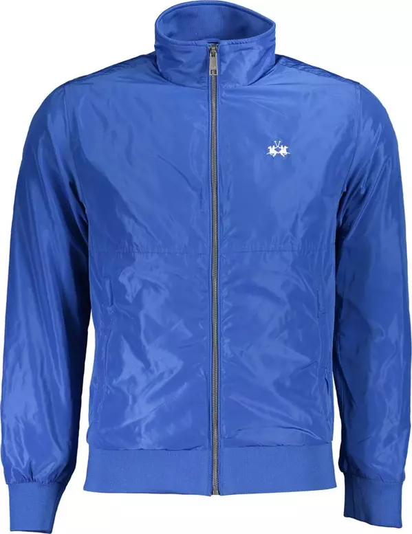 Blu Polyester Men's Jacket