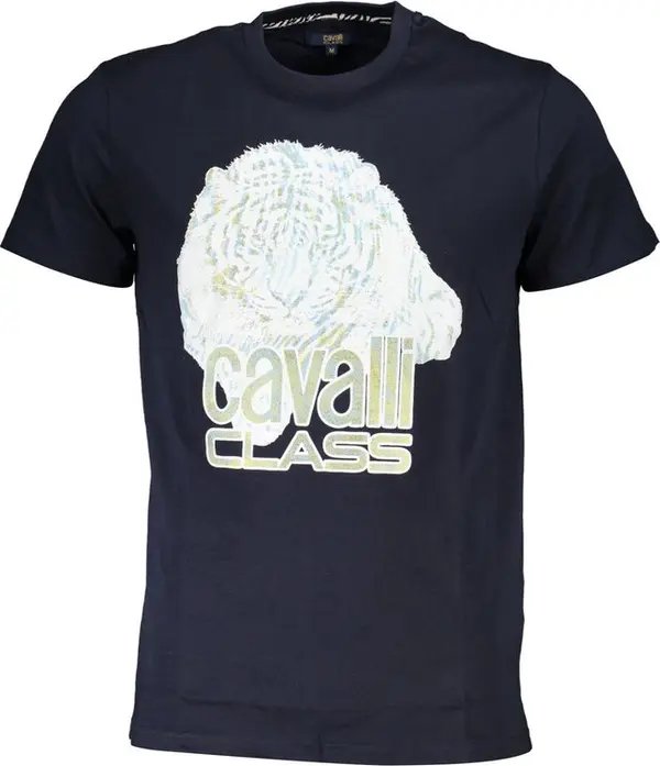 Blu Cotton Men T-Shirt