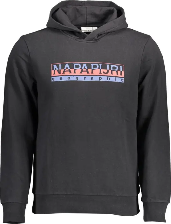 Black Cotton Men's Hoodie