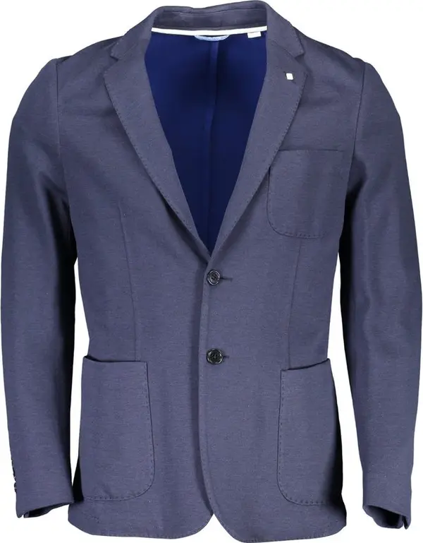 Blue Cotton Men's Jacket