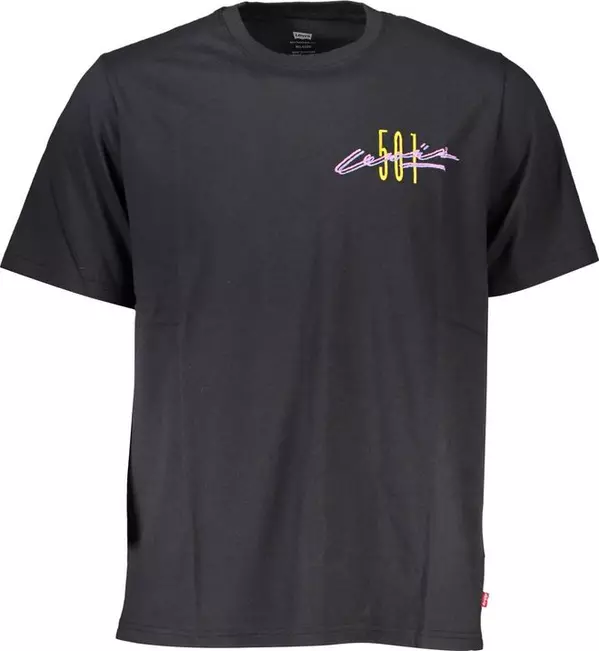 Black Cotton Mens T-Shirt