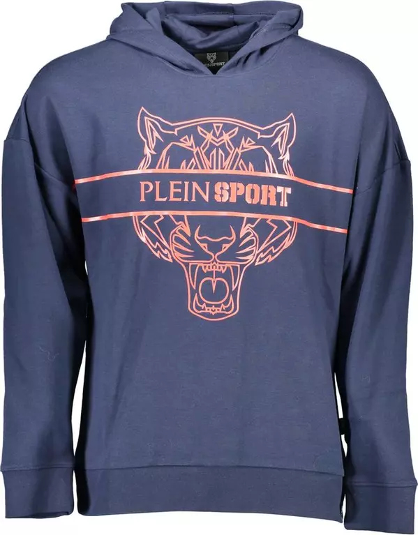 Blue Cotton Men's Hoodie