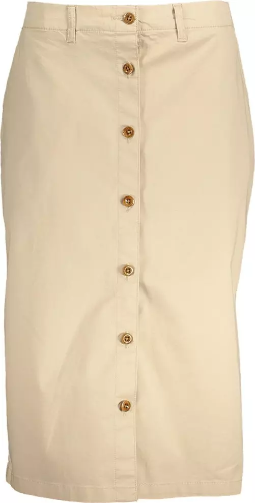 Beige Cotton Women Skirt