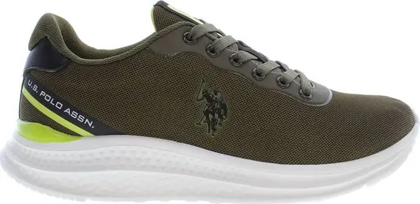 Green Polyester Men's Sneaker