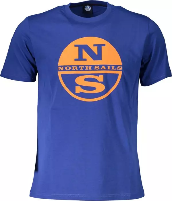 Blue Cotton Men T-Shirt