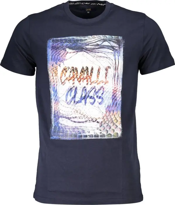 Blue Cotton Men's T-Shirt