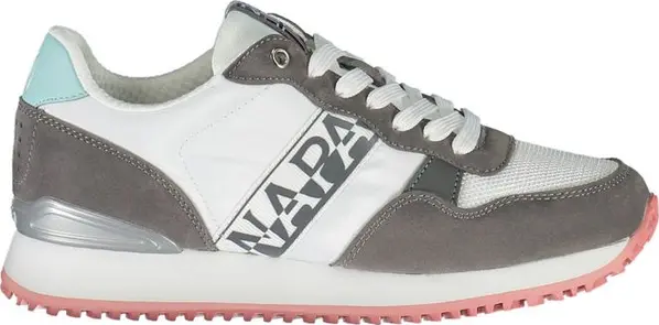 White Polyester Women Sneaker