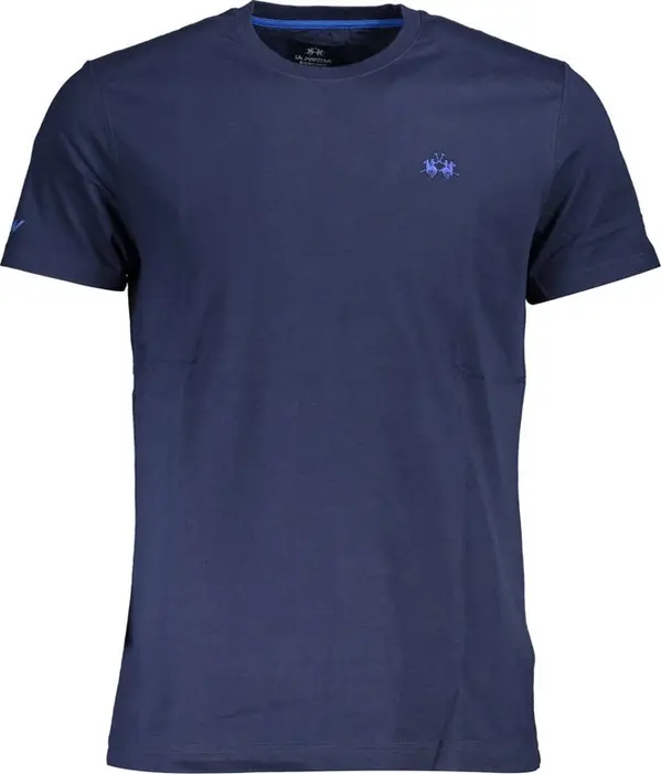Blue Cotton Men T-Shirt