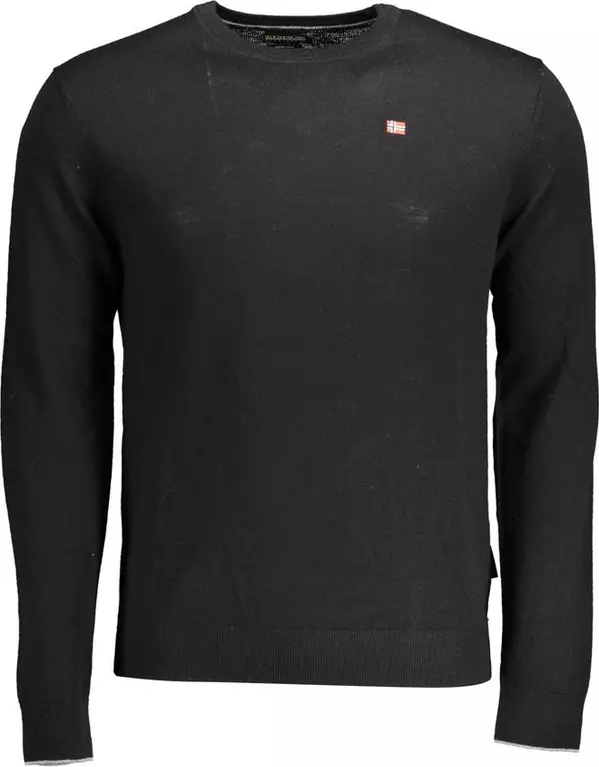 Black Wool Mens Sweater