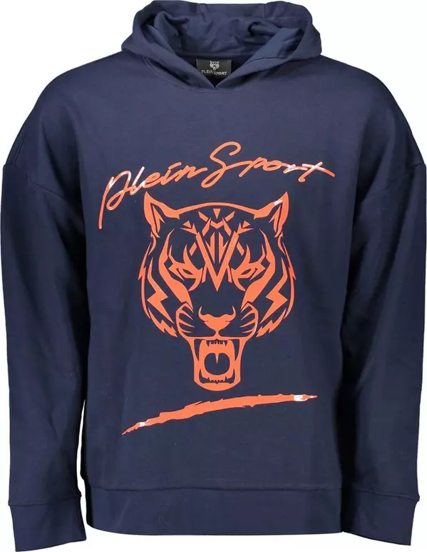 Blue Cotton Men Sweatshirt
