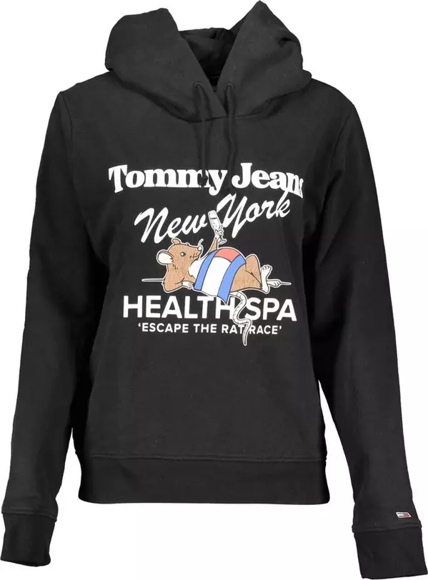 Black Cotton Women's Hoodie