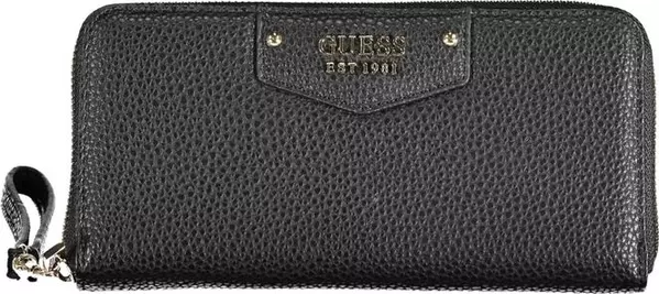 Black Polyurethane Women Wallet