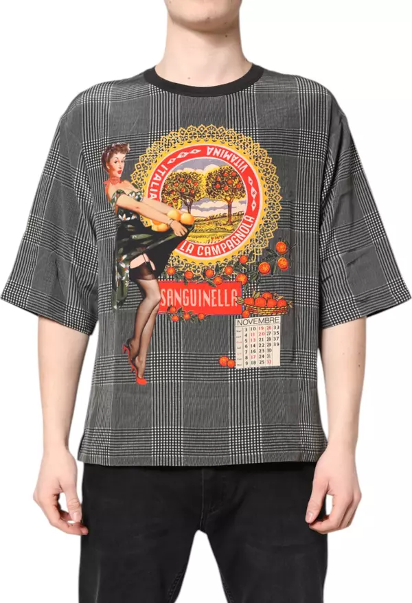 Black White Graphic Print Short Sleeve T-shirt