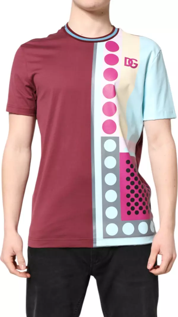 Multicolor Printed Logo Short Sleeve T-shirt