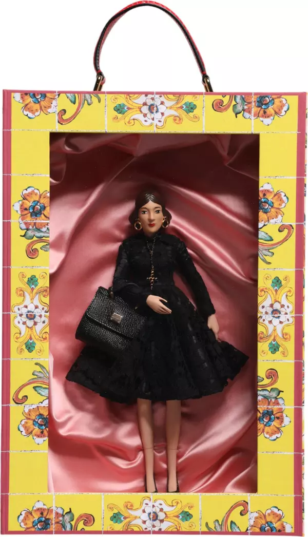 Black Dress Ceramic Porcelain Fashion Leather Sicily Dolls