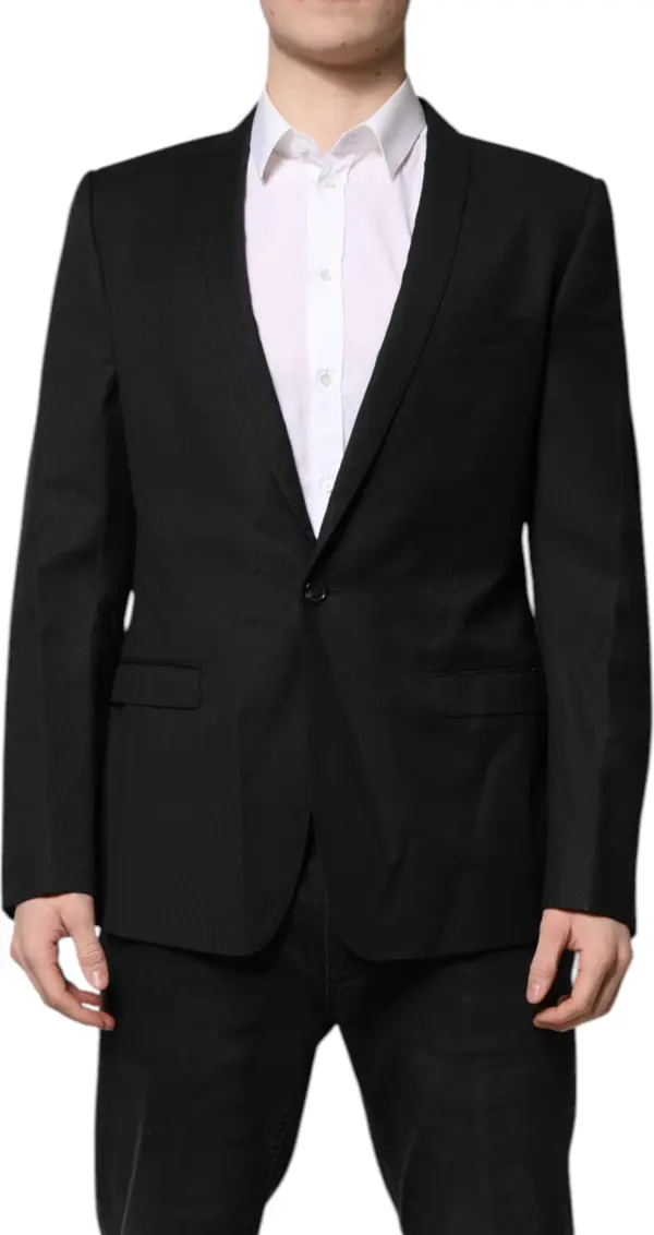 Black GOLD Single Breasted Suit Coat Blazer