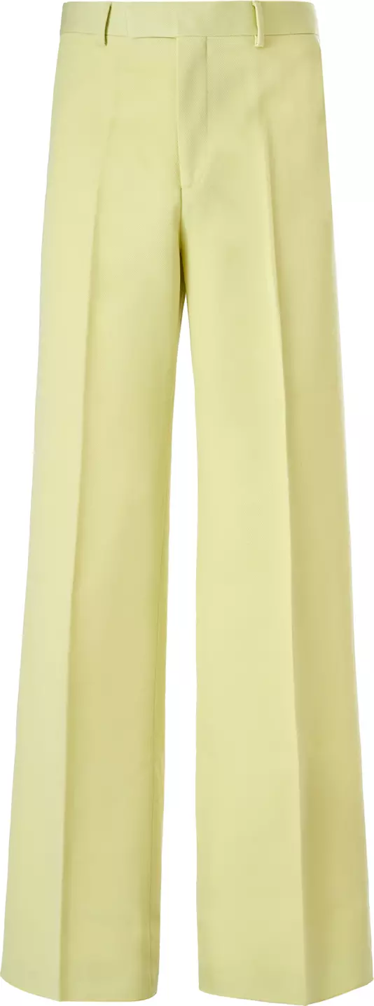 Lime Yellow Polyester Pants