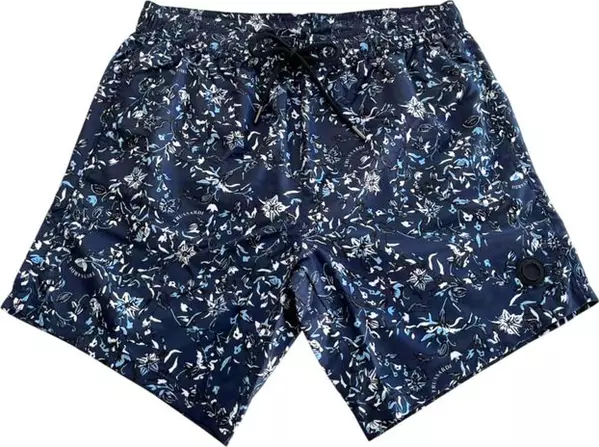 Blue Polyester Men Swim Short