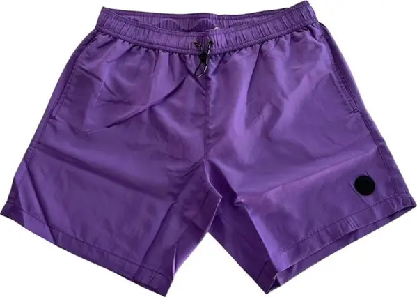Purple Polyester Men Swim Short
