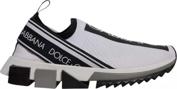 White Black Slip On Sorrento Sneakers Shoes