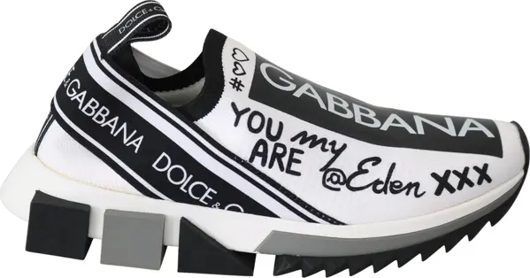 White Black Slip On Sorrento Sneakers