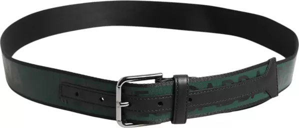 Green Black Polyester DG Logo Buckle Belt
