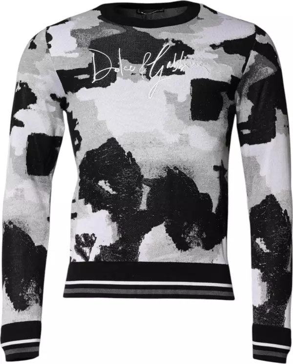 Multicolor Logo Crew Neck Pullover Sweater