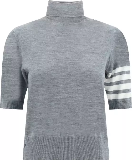 Gray Polyamide Turtleneck