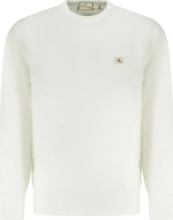 White Cotton Men Sweatshirt