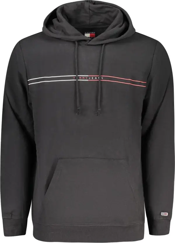 "Black Cotton Men's Hoodie"