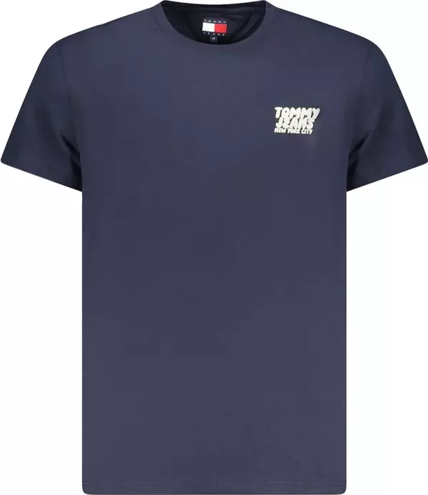Blue Cotton Men T-Shirt