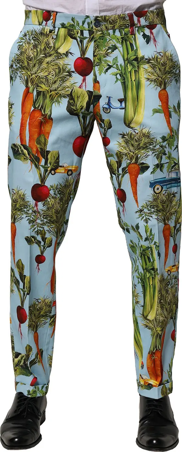 Multicolor Cotton Tapered Men Pants